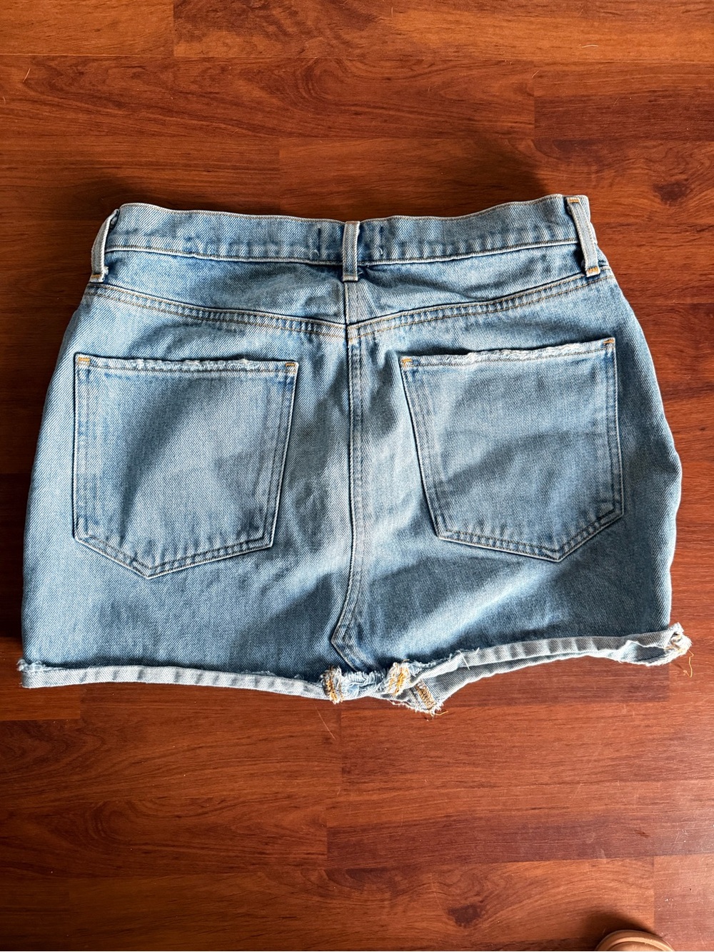 Agolde Light Wash Button-Fly Denim Skirt - Picture 4 of 7